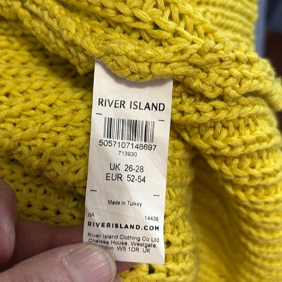 Women’s Size 26/28 River Island Yellow Cardigan - Picture 6 of 6